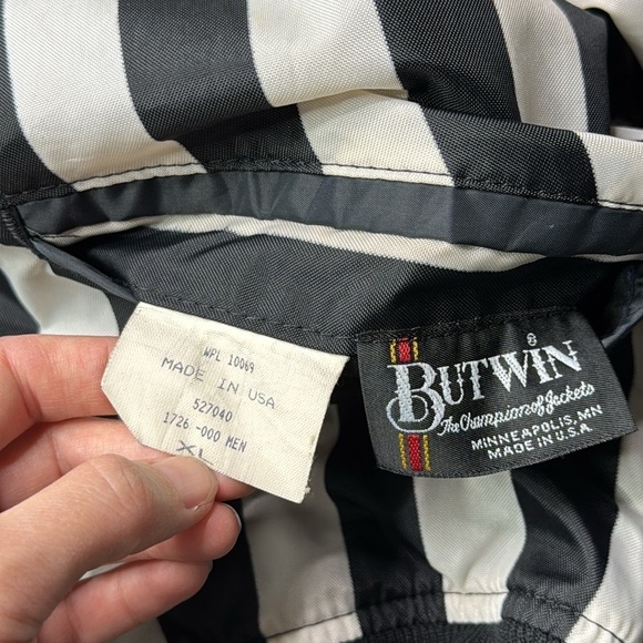 Vintage Butwin Black And White Referee Reversible Jacket Size XL - Picture 7 of 9